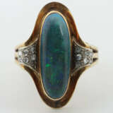 Ring mit Opal & Diamantrosen um 1930, Gelb- und We… - photo 1