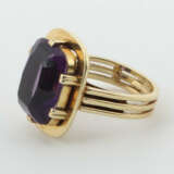 Ring mit Amethyst um 1950, Gelbgold 585, ca. 8,06 … - photo 2