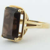 Ring mit Rauchquarz 1960er Jahre, Gelbgold 585, ca… - photo 2