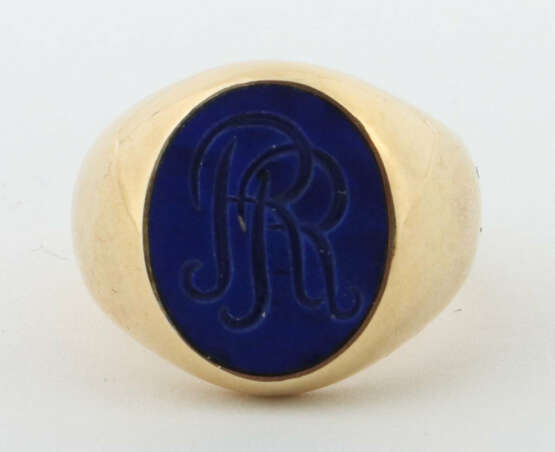 Ring mit Lagenstein 20. Jh., Gelbgold 750, ca. 14,… - photo 1