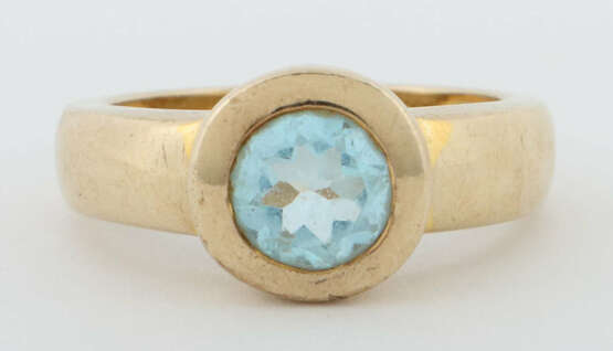 Ring mit Farbstein modern, Gelbgold 333, ca. 4,36 … - фото 1