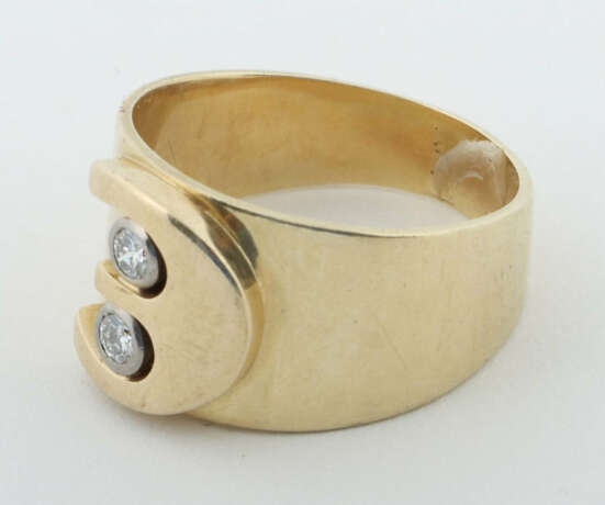 Ring mit Diamanten modern, Gelbgold 585, ca. 9,51 … - Foto 2