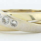 Ring mit Diamanten modern, Gelb- und Weißgold 585,… - фото 1