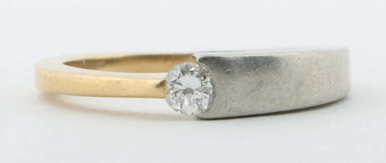 Ring mit Diamant modern, Platin 900/Gelbgold 585, … - Foto 1