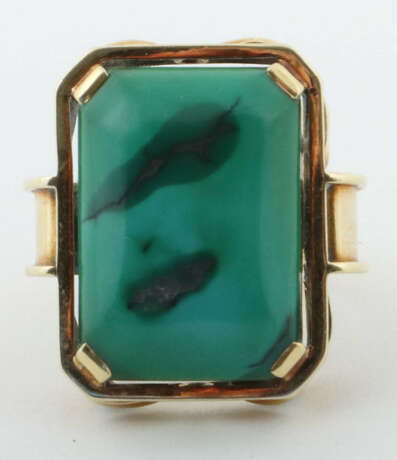 Ring mit Farbstein modern, Gelbgold 585, ca. 8,93 … - photo 1