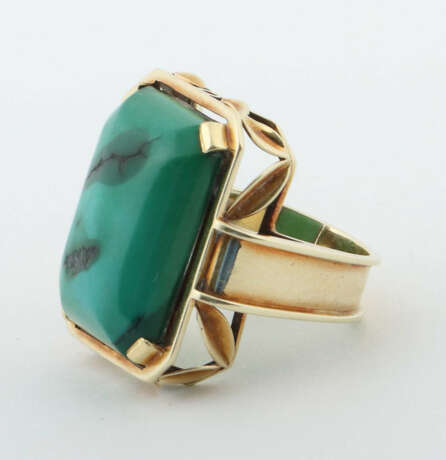 Ring mit Farbstein modern, Gelbgold 585, ca. 8,93 … - photo 2