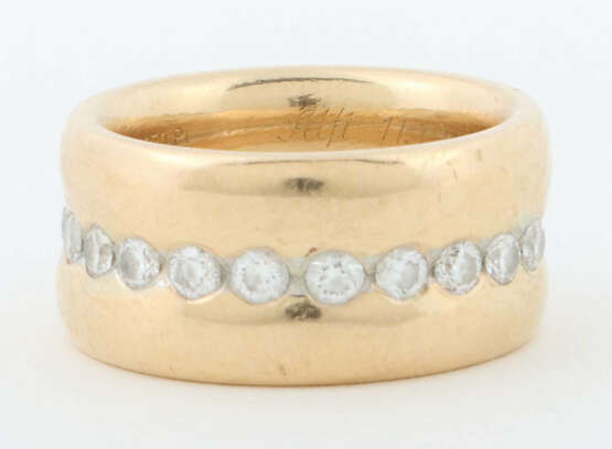 Ring mit Diamanten modern, Gelbgold 750/Platin 950… - Foto 1