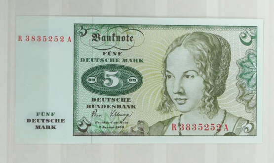 Album mit 5 Mark-Banknoten 10 Stk., Deutsches Reic… - photo 5