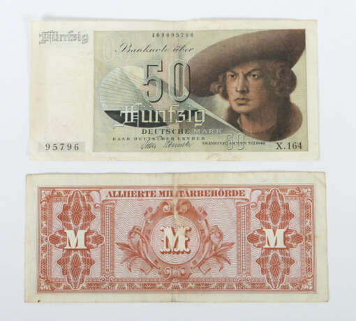 2 Banknoten 20 Mark, 1944, Grab. AMB-5 a, US-Druck… - photo 2