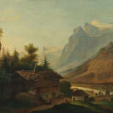 Maler des 19. Jh. ''Alpine Landschaft'', Bauernhau… - photo 1