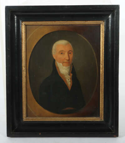 Maler des 19. Jh. ''Biedermeier-Herrenportrait'', … - Foto 2