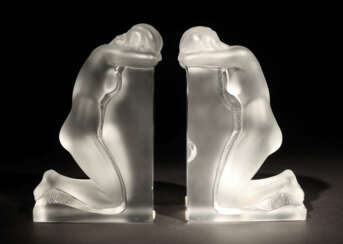 Lalique, Rene Frankreich 1860 - 1945. Paar Damenak…