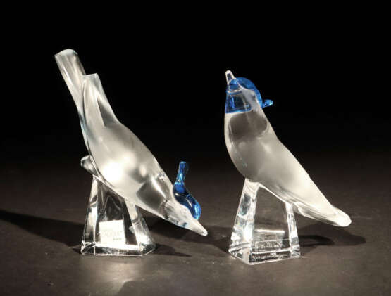 2 Vogelfiguren Lalique, Frankreich, 2. Hälfte 20. … - фото 1