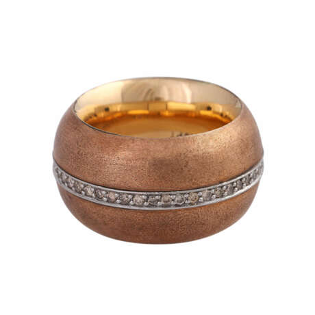 ISABELLE FA Bronze Ring mit braunem Brillantkranz - Foto 1