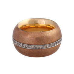 ISABELLE FA Bronze Ring mit braunem Brillantkranz