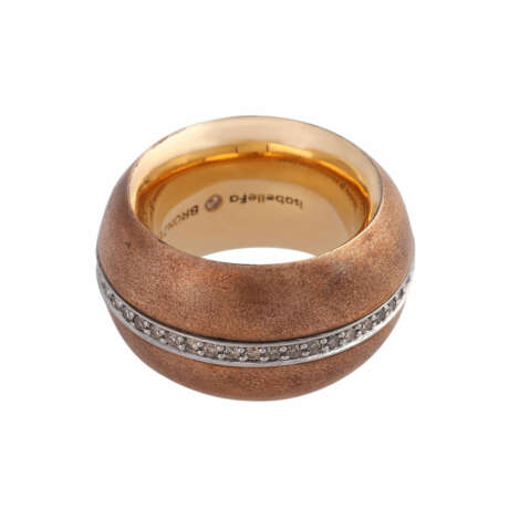 ISABELLE FA Bronze Ring mit braunem Brillantkranz - photo 3