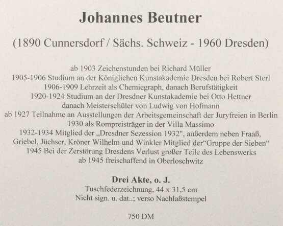 Beutner, Johannes Cunnersdorf 1890 - 1960 Loschwit… - photo 3