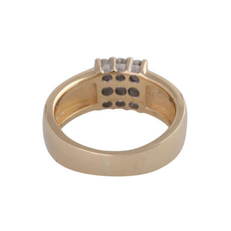 Ring mit 9 Brillanten zusammen ca. 0,9 ct, - фото 4