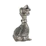 Figurine en argent d`une oie coiff&eacute;e d`un chapeau. Italie 20e si&egrave;cle Silber 20th century - Foto 3