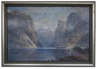 Vue sur le fjord norv&eacute;gien Johannes Harders (Allemand, 1871-1950) 