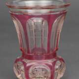 Vase en verre avec gravures Glas Early 19th century - Foto 2