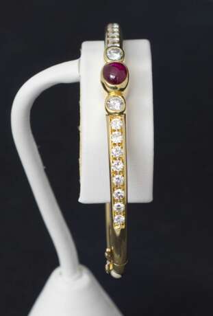 Gold bracelet with diamonds and rubies Gold Other style 21th century - photo 1