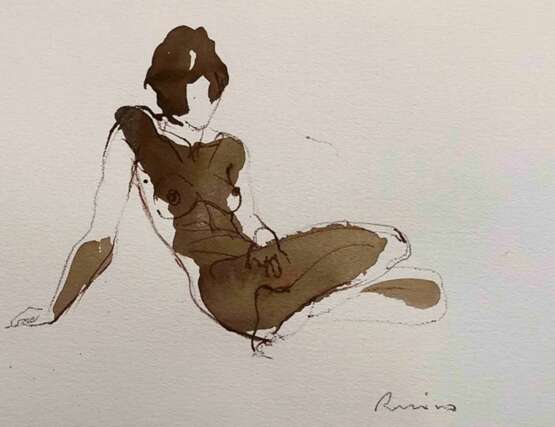 Serhiy Reznichenko Watercolor Nude Sketch 21st Century Paper 21th century - photo 1