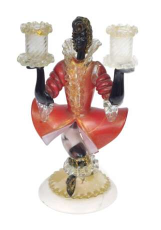 Bougeoir figurine en verre de Murano Verre Early 20th century - photo 1