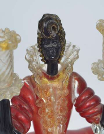 Bougeoir figurine en verre de Murano Verre Early 20th century - photo 7