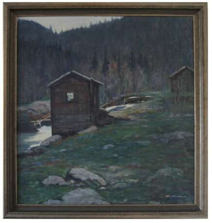 Paysage norv&eacute;gien de Sigurd Fosnes (Norv&eacute;gien 1877-1943) oil painting realism Early 20th century - Foto 1