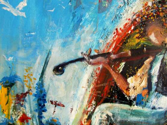 Colorful Emotions of a Musician. oil on paper on cardboard Surrealism Romanticism Ukraine 2024 - photo 4