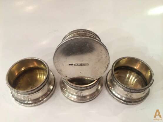 Russian silver salt shakers by Kurlyukov. Gilding Early 20th century - photo 4