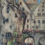 Janis Brekte. Watercolor Old Riga. Wash and watercolor on paper 20th century - photo 2