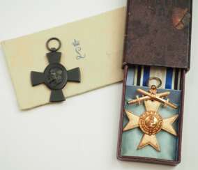 Bayern: Militär-Verdienstkreuz, 3. Klasse mit Schwertern, im Etui und König Ludwig-Kreuz, in Tüte.