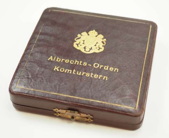 Sachsen: Albrechtsorden, 2. Modell (1876-1918), Komtur Stern, im Etui. - Foto 2