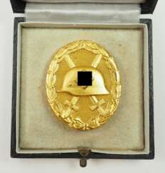 Verwundetenabzeichen, 1939, Gold, im Etui - 30.