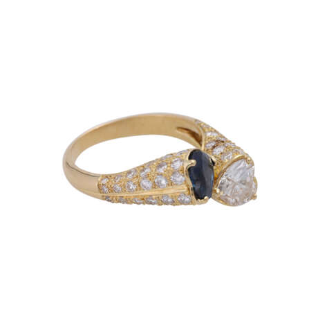 RENÉ KERN Ring mit Saphir und Diamant ca. 1 ct - Foto 2