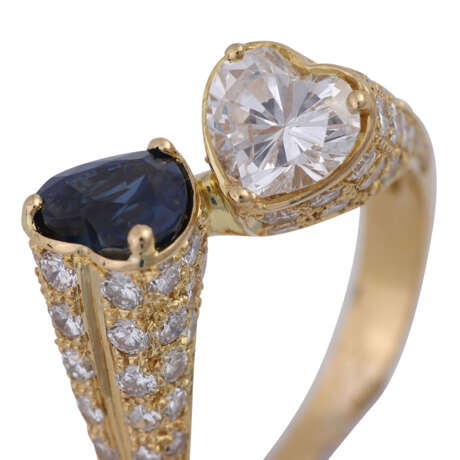 RENÉ KERN Ring mit Saphir und Diamant ca. 1 ct - фото 5