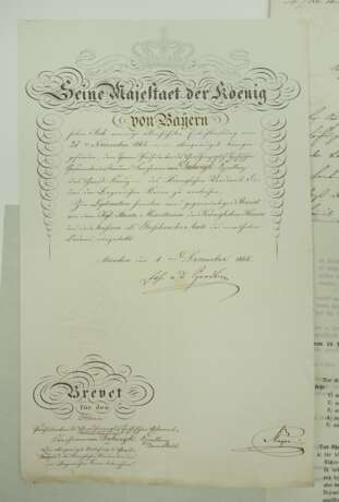 Ministerpräsident des Großherzogtum Hessen Freiherr R.v.D.z.L. - Bayern: Verdienstorden der Bayerischen Krone, Großkreuz Urkunde. - photo 2