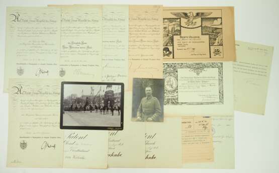 Preussen: Urkundennachlass des Generalmajor, Kommandeur des Leib-Grenadier-Regiment 8 sowie Bataillons-Kommandeur im 1. Garde-Regiment zu Fuß. - Foto 1