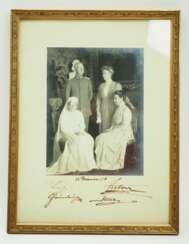 Baden, Großherzog Friedrich II., Luise und Hilda sowie Victoria von Schweden.