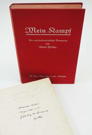 Hitler, Adolf: Mein Kampf, 2 Bände - mit Widmung und eigenh. Autograph. - фото 1