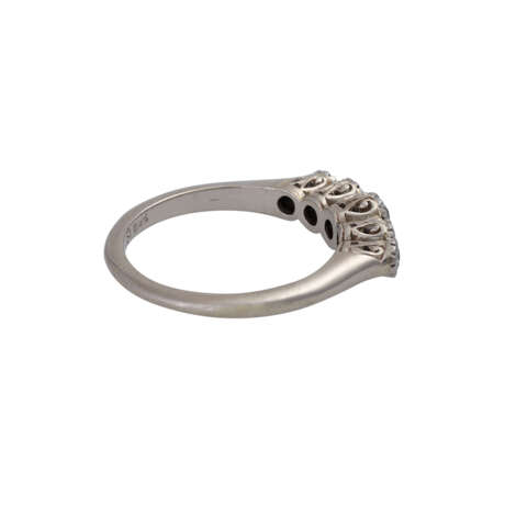 Ring mit 5 Altschliffdiamanten, zusammen ca. 0,5 ct, - Foto 3