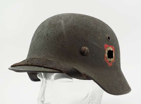 Waffen-SS: Stahlhelm M40 - Doppelemblem. - фото 1