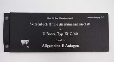 Kriegsmarine: Skizzenbuch für die Maschinenmannschaft für U-Boote Typ IX C/40.