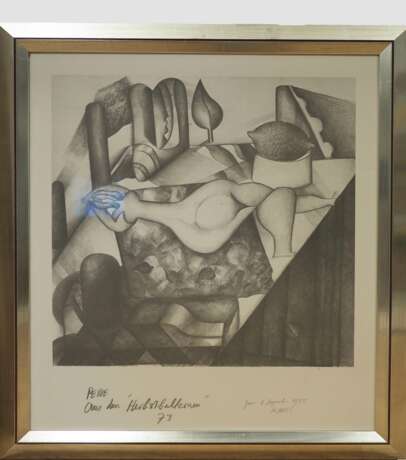 Bader, Paul (1928-2019): Lithographie "Miß Strand" und Grafik "Aus den Herbstbalkonen". - Foto 6