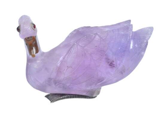 Amethyst figurine Swan Early 20th century - photo 1