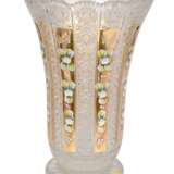 Crystal vase with enamel painting Crystal Mid-20th century - photo 1