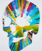 Acrylic. Damien Hirst. Skull Spin Painting