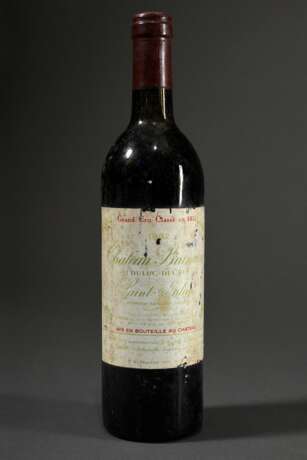 Flasche 1982 Chateau Branaire-Ducru, Rotwein, Lussac-Saint-Emilion, 0,75l, hs-in, Etikett min. beschädigt - photo 1